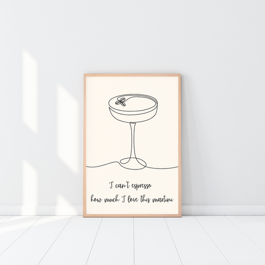 Espresso Martini Pun Poster