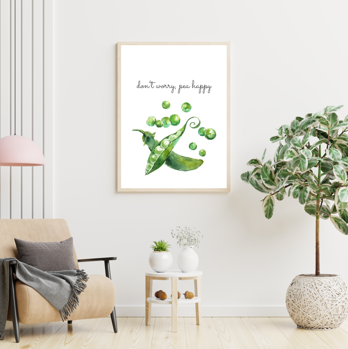 Don't Worry Pea Happy Poster