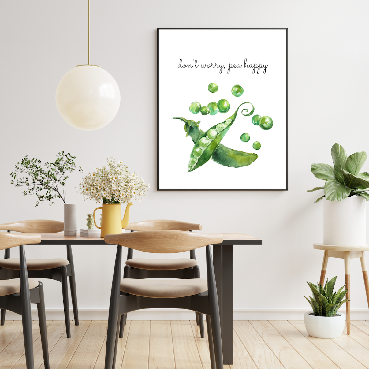 Don't Worry Pea Happy Poster