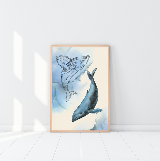 Blue Whale Poster